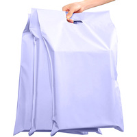 Sobres de polietileno de color en blanco con asa Bolsas de envío autosellantes para ropa Bolsas de embalaje fáciles de llevar para pequeñas empresas