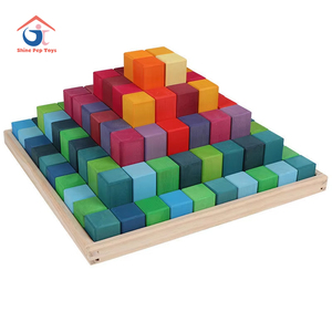 Bloques de Madera Grandes de Arcoíris para Niños, Ideales para Dropshipping y Shopify - Product Image 1