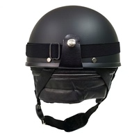 Nouveau Casque de Moto Urbain Style Vintage Plage et Vacances en Plastique ABS avec Cadre Chromé, Col en Cuir et Boucle à Libération Rapide