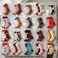 Chaussettes de Noël très vendues, anti-transpiration, anti-frottement, à aiguille unique, toutes saisons, taille unique, en coton