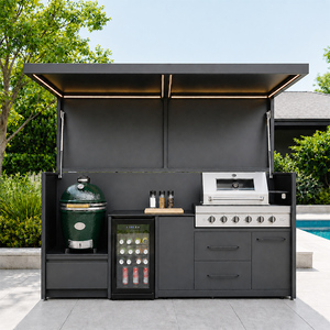 <span class=keywords><strong>Cucina</strong></span> da Esterno Personalizzata Youya con Grill e Tettoia, Set <span class=keywords><strong>Cucina</strong></span> Barbecue da Esterno in Acciaio Inox con Luci a LED - Product Image 2