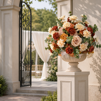 Boule de fleurs artificielles en plastique pour mariage, arrangement floral en cascade, largeur 40-60 cm x hauteur 30-60 cm, décoration de centre de table