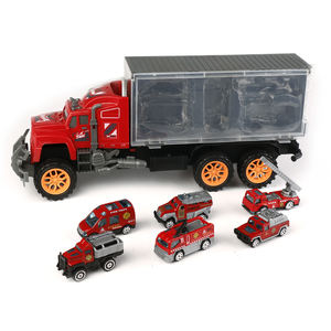 Ensemble <span class=keywords><strong>de</strong></span> jouets pour enfants personnalisable : <span class=keywords><strong>Camion</strong></span> <span class=keywords><strong>de</strong></span> <span class=keywords><strong>pompier</strong></span>, <span class=keywords><strong>camion</strong></span> <span class=keywords><strong>de</strong></span> police, véhicule <span class=keywords><strong>de</strong></span> construction, voiture en alliage, véhicule porte-voitures à rétrofriction - Product Image 6