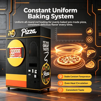 Distributeur automatique de pizzas intelligent sans personnel 24h/24, écran tactile, capacité de 72 pièces, options de paiement multiples, surveillance à distance