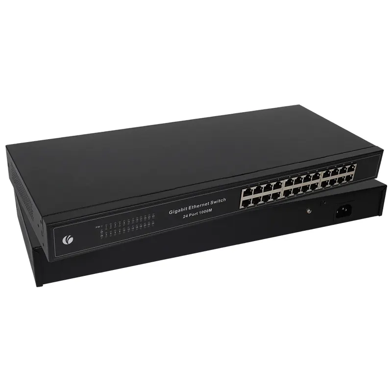 VCOM Original 24 Port 10/100/1000/M Base Data Gigabit Ethernet Switch RJ45 Port Network Switcher 52G