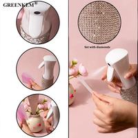 Botella de Spray de uñas de plástico de diamante de 200ml, botella de Spray continuo fino, líquido de limpieza de uñas, botella vacía líquida