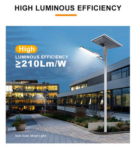 Lampadaire solaire pour parking extérieur 60W IP66 étanche haute luminosité LED SL-XS - Product Image 2