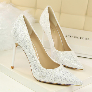 Nouvelles Chaussures de Créateur 2025 – Escarpins à Talons Aiguilles en Tissu Pailleté pour Femmes - Product Image 4