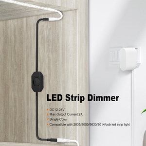 Câble DC enfichable ESANN 6A 12V noir, cathode commune, interrupteur à bouton manuel pour variateur de lumière néon <span class=keywords><strong>LED</strong></span> en ligne, contrôleur de bande <span class=keywords><strong>LED</strong></span> 72W - Product Image 4