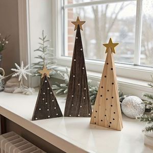 2026 New Styles Natural Wooden Christmas <b>Tree</b> Star <b>Topper</b> Ornament for Home Party Holiday Decor Factory Custom - Product Image 3