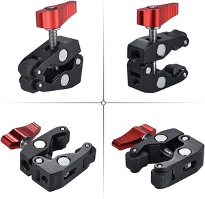 Pinza <span class=keywords><strong>de</strong></span> Sujeción Crab Pliers Super Clamp con Rosca <span class=keywords><strong>de</strong></span> 1/4 y 3/8 para Cámara DSLR, Monitor LCD, Luz <span class=keywords><strong>de</strong></span> Estudio, Brazo Mágico, Accesorio <span class=keywords><strong>de</strong></span> Estudio Fotográfico - Product Image 2