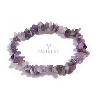 LANGYUE Perles de cristal de guérison naturelle à prix d'usine Pierre précieuse irrégulière extensible 5-8mm Bracelet de fête à la mode pour femmes