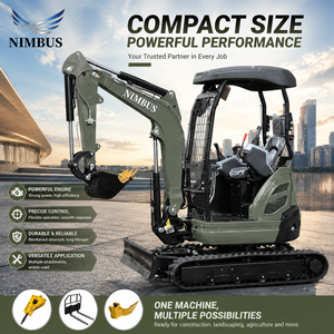 Mini-excavatrice EU LOGWAY à livraison rapide pour le creusement de chemins de jardin, avec chenilles motorisées EPA et pince hydraulique - Product Image 1