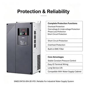 SINEE EM730-0R4-2B 0.4KW 220V ไดรฟ์ปรับความถี่เฟสเดียว สำหรับปั๊มน้ำแรงดันคงที่ CE OEM - Product Image 6