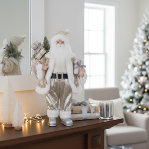 Livraison Rapide Figurine de Noël Européenne Faite à la Main, Père Noël Debout, 90 cm - Product Image 1