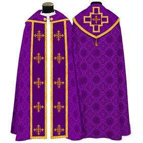 Style chaud hommes Style gothique faire face église cape prêtre Robe assistant prêtre tenues Halloween faire face avec des tresses détaillées ornées - Product Image 4