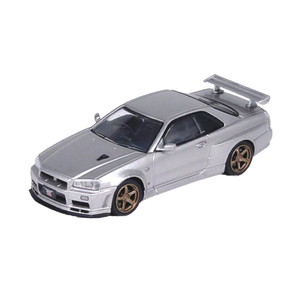 핫 세일 장난감 차량 Inno64 IN64-R34VS-SIL 1/64 닛산 스카이 라인 GT-R R34 V-Spec II 다이캐스트 합금 플라스틱 모델 어린이 장난감 자동차 - Product Image 1