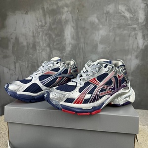 Chaussures de sport en cuir véritable de designer, semelle intérieure en EVA, fermeture à lacets, baskets pour hommes, semelle souple, chaussures de course vintage élastiques - Product Image 2