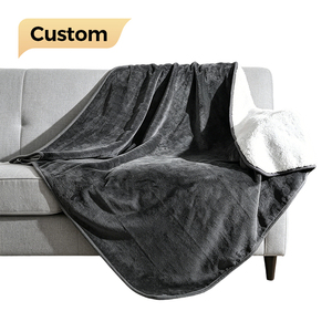 Plaid en polaire flanelle lavable, confortable et imperméable, personnalisable OEM, uni, tissé, 100% polyester, chaud et portable pour <span class=keywords><strong>chambre</strong></span> à coucher - Product Image 1
