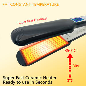 Профессиональный черный/красный и розовое золото на керамическом утюге с сенсорным экраном титановый выпрямитель для волос частная этикетка 3 дюйма - Product Image 4