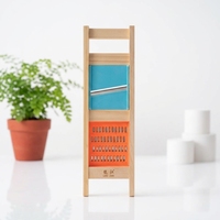 Handmatige mandoline van massief hout, 2-in-1, 2,5 mm medium, 4,5 mm extra groot, julienne groentesnijder, keuken gadget, verpakt in doos