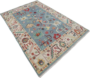 Tapis en laine noué à la main de qualité supérieure en forme de rectangle luxe traditionnel moderne toucher extérieur décoration de sol de la maison - Product Image 2