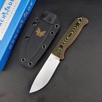 Couteau de poche à lame droite BM15002/15017 pour la survie en milieu sauvage avec étui, outils de chasse en plein air, Bushcrafter OEM/ODM