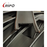 Câble d'alimentation d'antenne coaxial en cuivre massif Ripo LINE-450 450 Ohm, fil parallèle 2 x 16 AWG, largeur 2,2 cm, vitesse 0,91, pour radioamateur