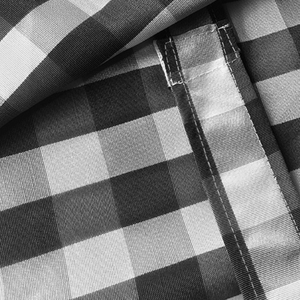 <span class=keywords><strong>Cortinas</strong></span> DaiRui para Puertas Francesas, Diseño a Cuadros, con Amarre, Paneles Opacos con Velcro sin Perforaciones para Puertas de Vidrio - Product Image 3