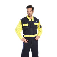 Combinaison multi-poches à manches longues Vêtements de travail Patchwork Twill Action Back Coverall Durable Plumber Mechanic Worker Uniform