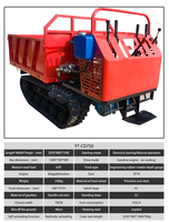 0.8T 1Tne Carrier Gummi ketten LKW Electro Mining Mini Loading 3t Crawler Dumper