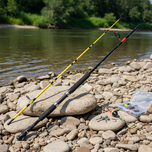 Kit de canne à pêche pour bateau, poignée EVA, pêche en mer, brochet, marlin, snapper, requin, <span class=keywords><strong>carpe</strong></span>, pêche aux leurres, lac, ruisseau, canne à pêche spinning en fibre de verre - Product Image 1