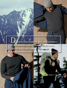 CELINNE <b>Long</b> Sleeve Thermal Base Layer Shirt <b>Men</b> Winter Merino Wool Thermal Underwear <b>Long</b> <b>Johns</b> For <b>Men</b> - Product Image 6