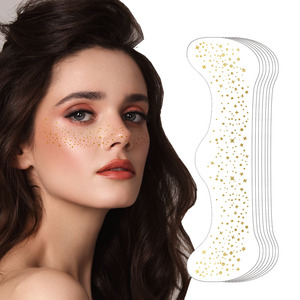 Metallic Freckle Face <b>Tattoo</b> Sticker Gold Silver Rose Gold Waterproof Temporary Makeup Patch for Party Festival Use - Product Image 1