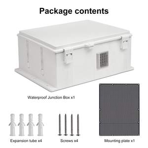 नामनुमाननी h4g ओम एब्स पानी प्रतिरोधी विद्युत जंक्शन बॉक्स के साथ आंतरिक बढ़ते पैनल - Product Image 5