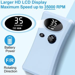 Taladro Eléctrico Profesional Portátil Recargable de 35000 RPM para Uñas, con Conexión USB, Herramientas para Uñas de Salón en Casa, Brocas para Uñas de Gel Acrílico - Product Image 5