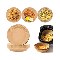 Papiers sulfurés multi-formes jetables écologiques résistants à la chaleur pour friteuse à air et four, antiadhésifs et robustes pour la cuisson en friteuse à air et au four