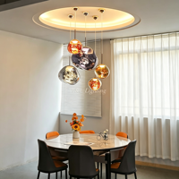 Lustre moderne en métal et acrylique, design créatif multi-têtes pour salon, salle à manger, villa, hôtel