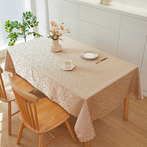 Fábrica al por mayor precio barato Estilo nórdico poliéster Jacquard manteles mantel explosiones redondo Rectangular mantel - Product Image 4