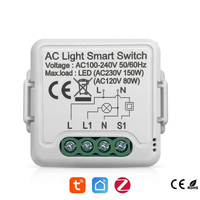 Actuador inalámbrico Alexa Alice DIY Wifi domótica AC luz interruptor inteligente Tuya atenuador de pared