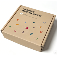 Boîte cadeau personnalisée écologique et recyclable pour blocs ABC portables, emballage de jouets coloré avec doublure en éponge, logo en relief, carton ondulé