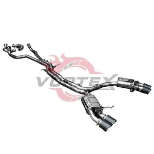 Système d'échappement en acier inoxydable Vortex pour Porsche Macan S GTS 3.0T 3.6, silencieux à commande à distance, catback, poli miroir - Product Image 3