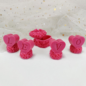 3D ซิลิโคนแม่พิมพ์แฮน<span class=keywords><strong>ด</strong></span>์เมดเทียนหอมระเหยสบู่ช็อคโกแลตรักกุหลาบของขวัญวันวาเลนไทน์ทำ - Product Image 5