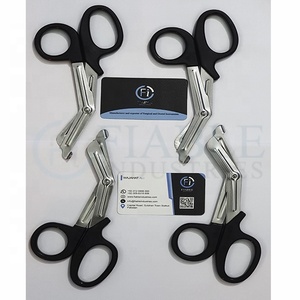 Ciseaux à pansement paramédicaux manuels en acier inoxydable et en acier-Instruments chirurgicaux réutilisables pour la salle de chirurgie - Product Image 2