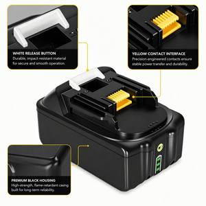 Compatible con BL1860B BL1850B <span class=keywords><strong>BL1840B</strong></span> BL1830B BL1815B, Batería de Litio de 18V para Herramientas Eléctricas - Product Image 4
