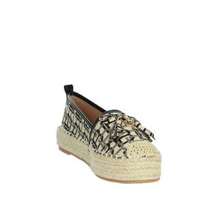 Espadrilles pour femmes Laura Biagiotti en cuir beige, chaussures plates - Product Image 5
