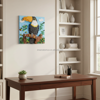 Brique Murale 3D en Plastique ABS, Modèle Animal Diamanté : Toucan, Caméléon, Perroquet – Décoration Maison, Éducation, Jouet DIY à Assembler