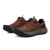 Unisex Trekking Botları Spor Koşu Ayakkabıları Otomatik Bağcıklı Nefes Alabilen Konforlu Açık Hava Deri Su Geçirmez Kaymaz MD+Kauçuk