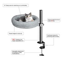 Nieuwe kattenbedhol 360 graden draaibaar verhoogd vierkant waterdicht kattenhangmat verstelbare hoogte voor buitengebruik