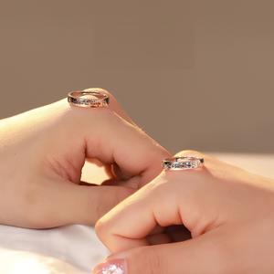 Anello di Coppia Placcato Argento per Uomo e Donna, <span class=keywords><strong>Il</strong></span> Piccolo <span class=keywords><strong>Principe</strong></span> e la Volpe, Anello Apribile, Regalo per Innamorati a Distanza - Product Image 4